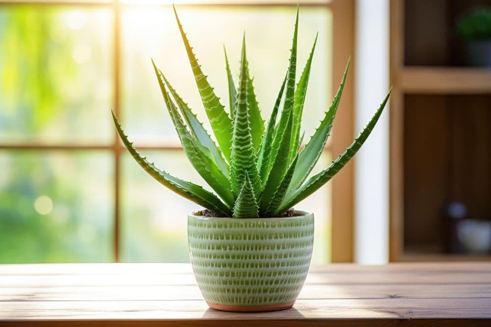 Aloe in the pot